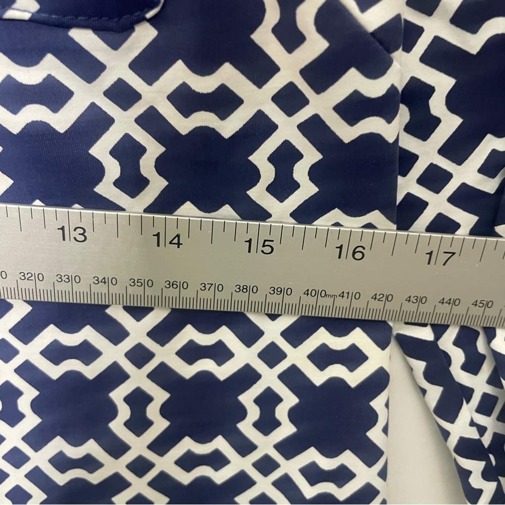 Katherine Way Blue White Sailor Core Dress M Gold Buttons USA - Picture 6 of 9